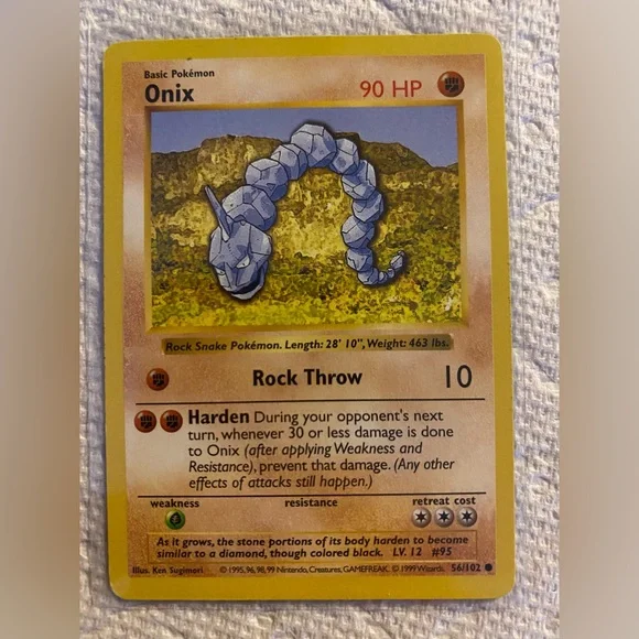 Pokemon | Toys | Original Shadowless Onix | Poshmark